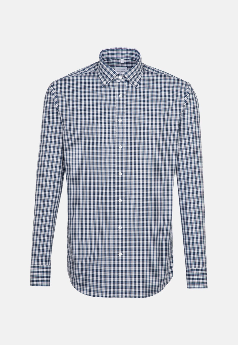 Bügelfreies Popeline Business Hemd in Slim mit Button-Down-Kragen in Dunkelblau | Seidensticker Onlineshop