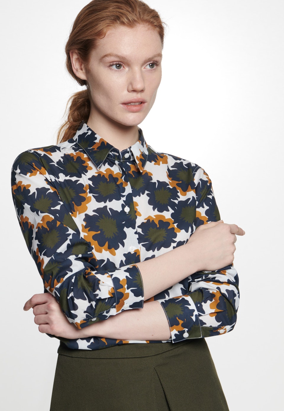 Voile Hemdbluse aus 100% Baumwolle in Dunkelblau | Seidensticker Onlineshop