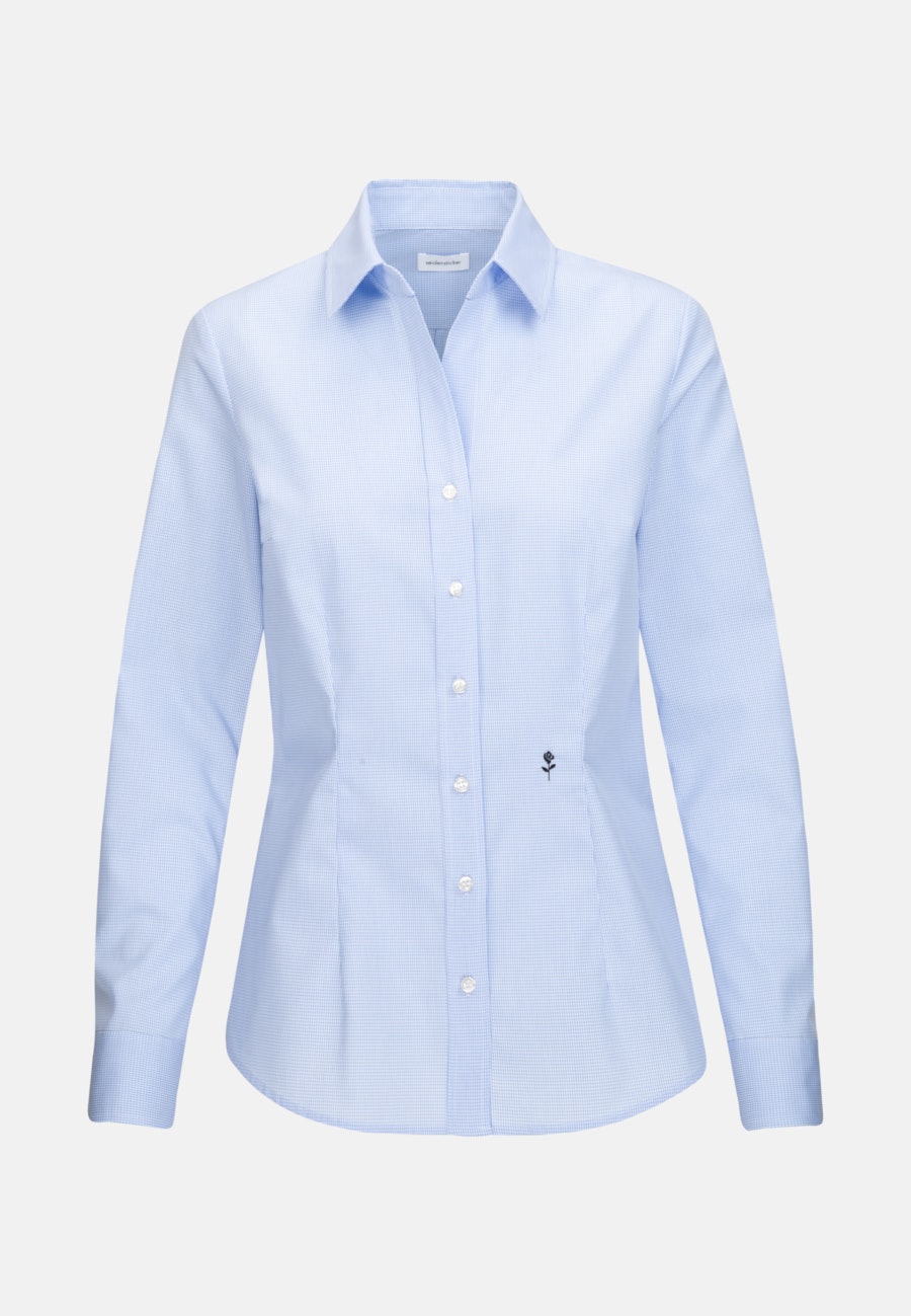 Non-iron Poplin Shirt Blouse made of 100% Cotton in Light blue |  Seidensticker Onlineshop