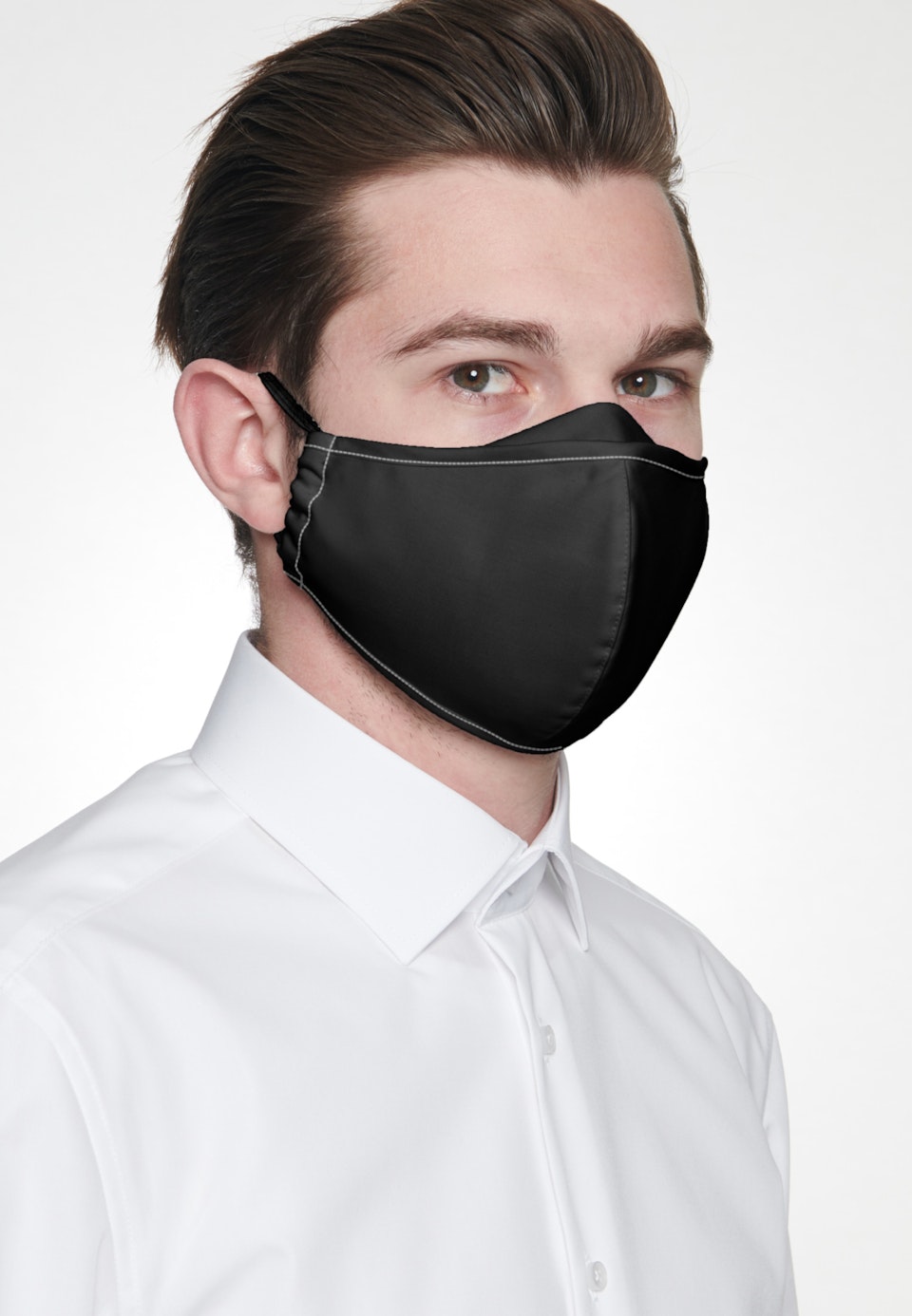 10er-Pack Mund-Nasen-Masken aus 100% Baumwolle in Schwarz | Seidensticker Onlineshop
