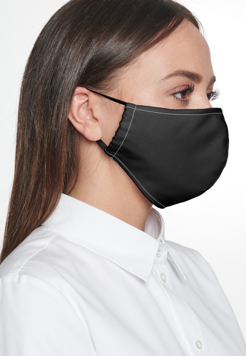 10er-Pack Mund-Nasen-Masken aus 100% Baumwolle in Schwarz | Seidensticker Onlineshop