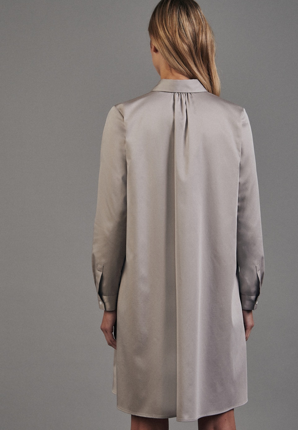 Satin Midi Kleid aus Baumwollmischung in Braun | Seidensticker Onlineshop