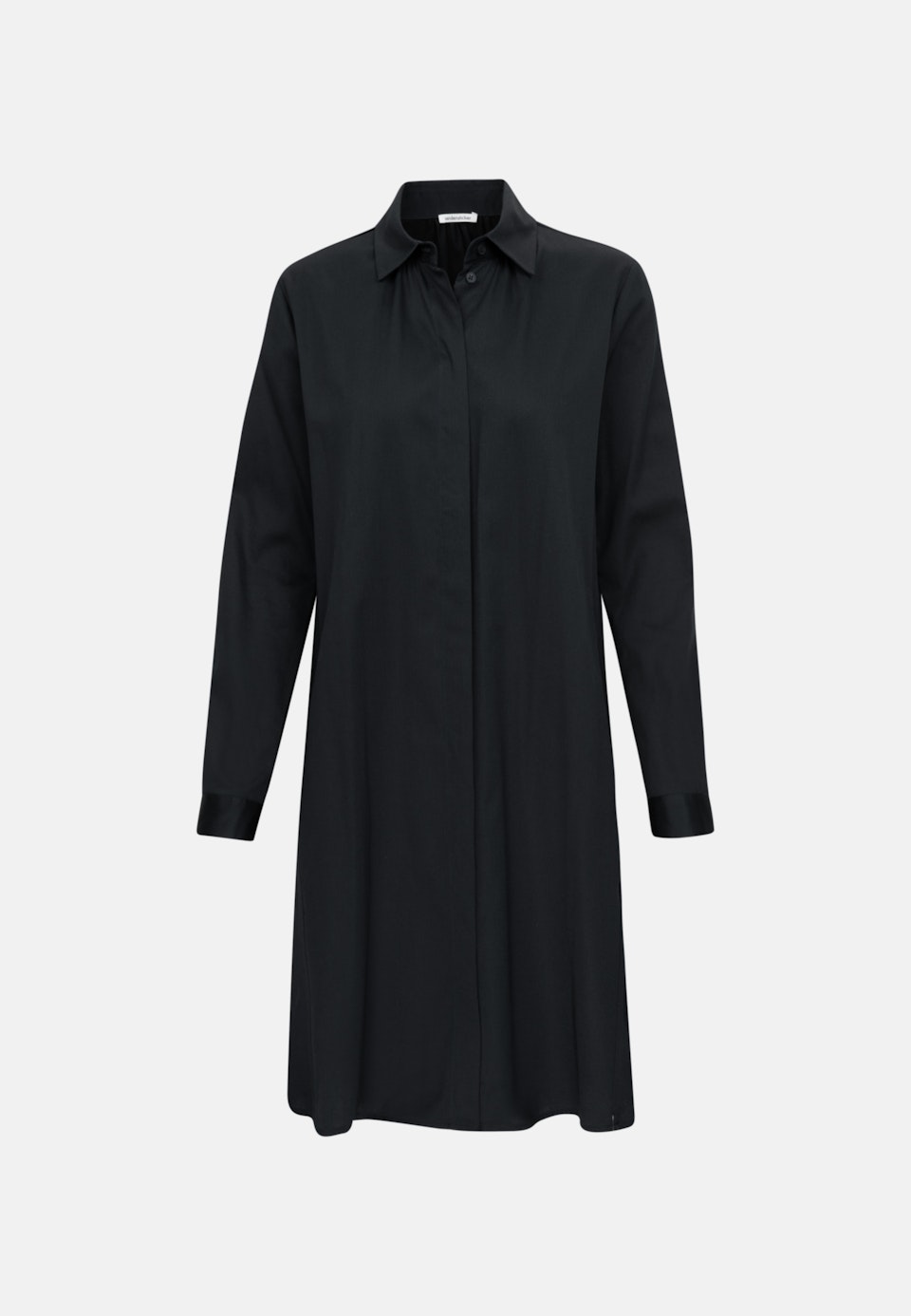 Satin Midi Dress made of cotton blend in Schwarz | Seidensticker Onlineshop
