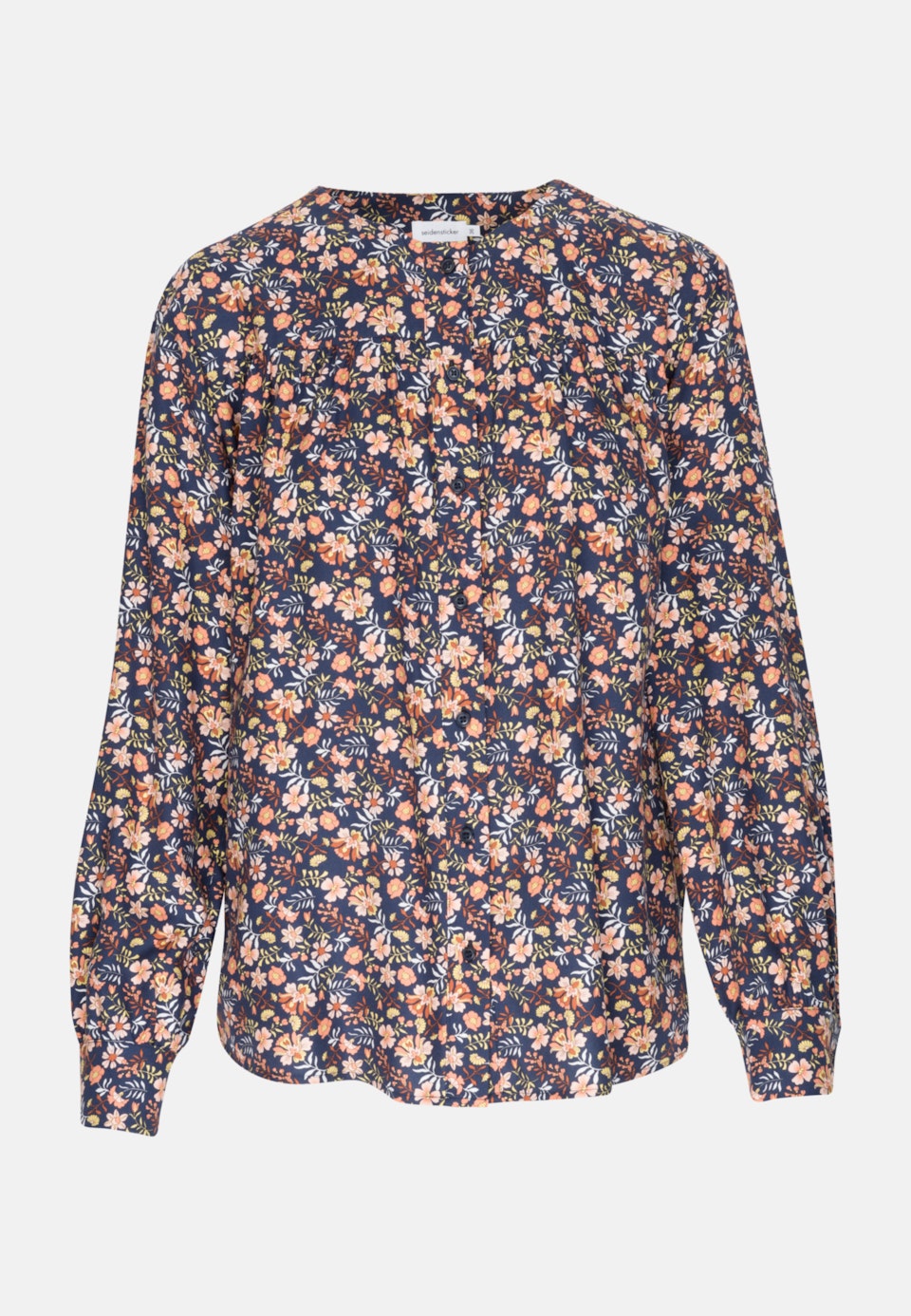 Twill Shirt Blouse made of 100% Viscose in Dark blue | Seidensticker Onlineshop