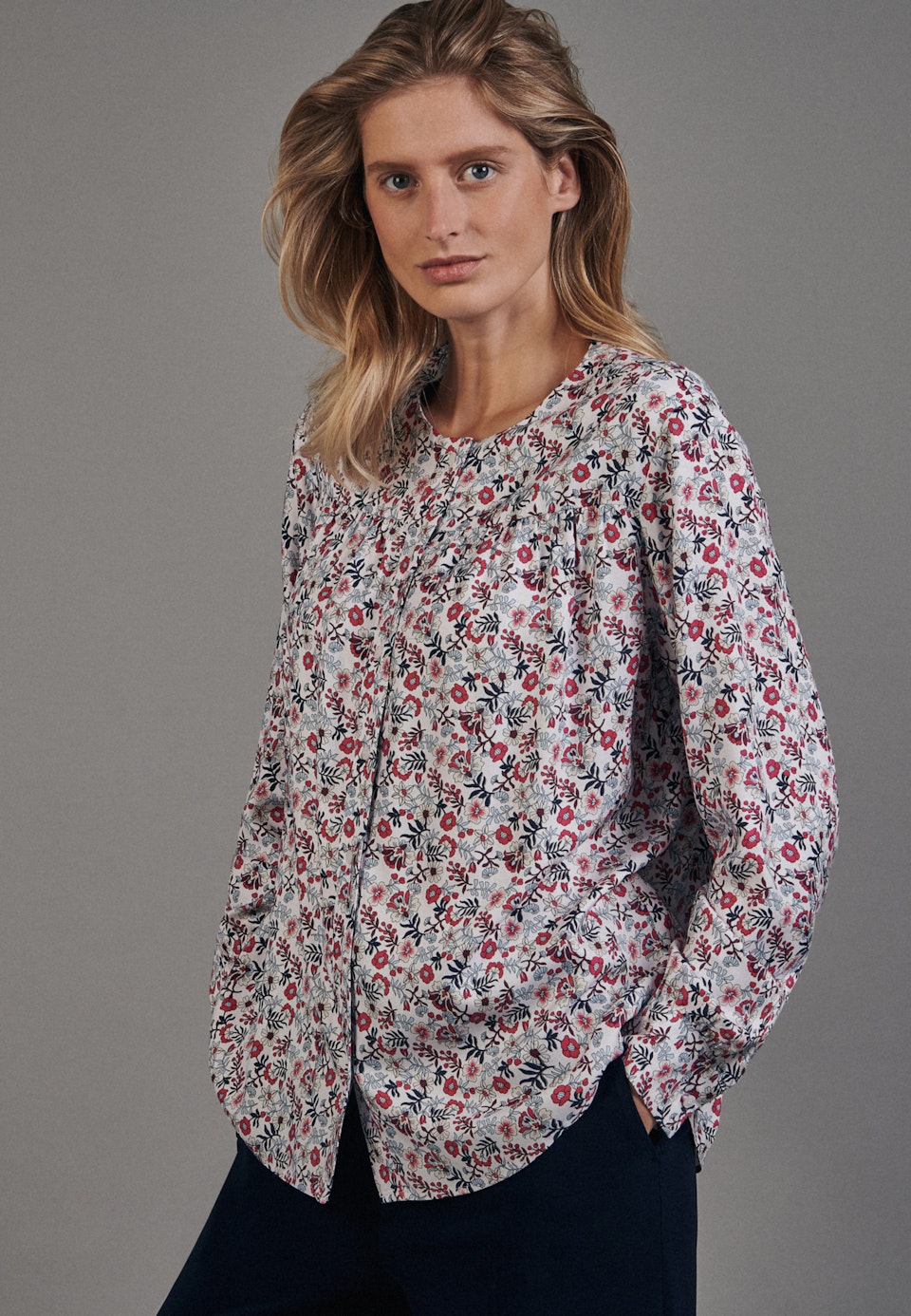 Twill Shirtbluse aus 100% Viskose in Weiß | Seidensticker Onlineshop