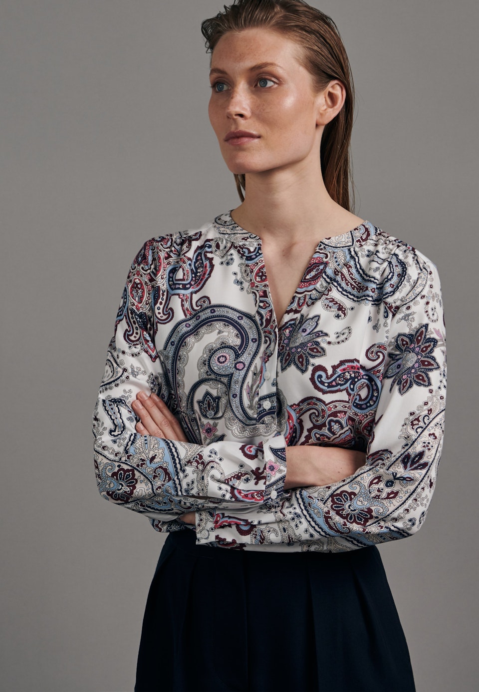 Twill Tunic made of 100% Viscose in White | Seidensticker Onlineshop