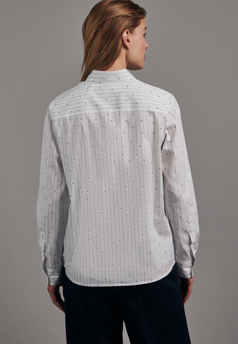 Poplin Shirt Blouse made of cotton blend in White | Seidensticker Onlineshop