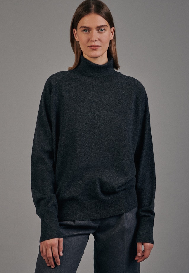 Rollkragen Pullover Regular fit 100% Wolle in Grau |  Seidensticker Onlineshop