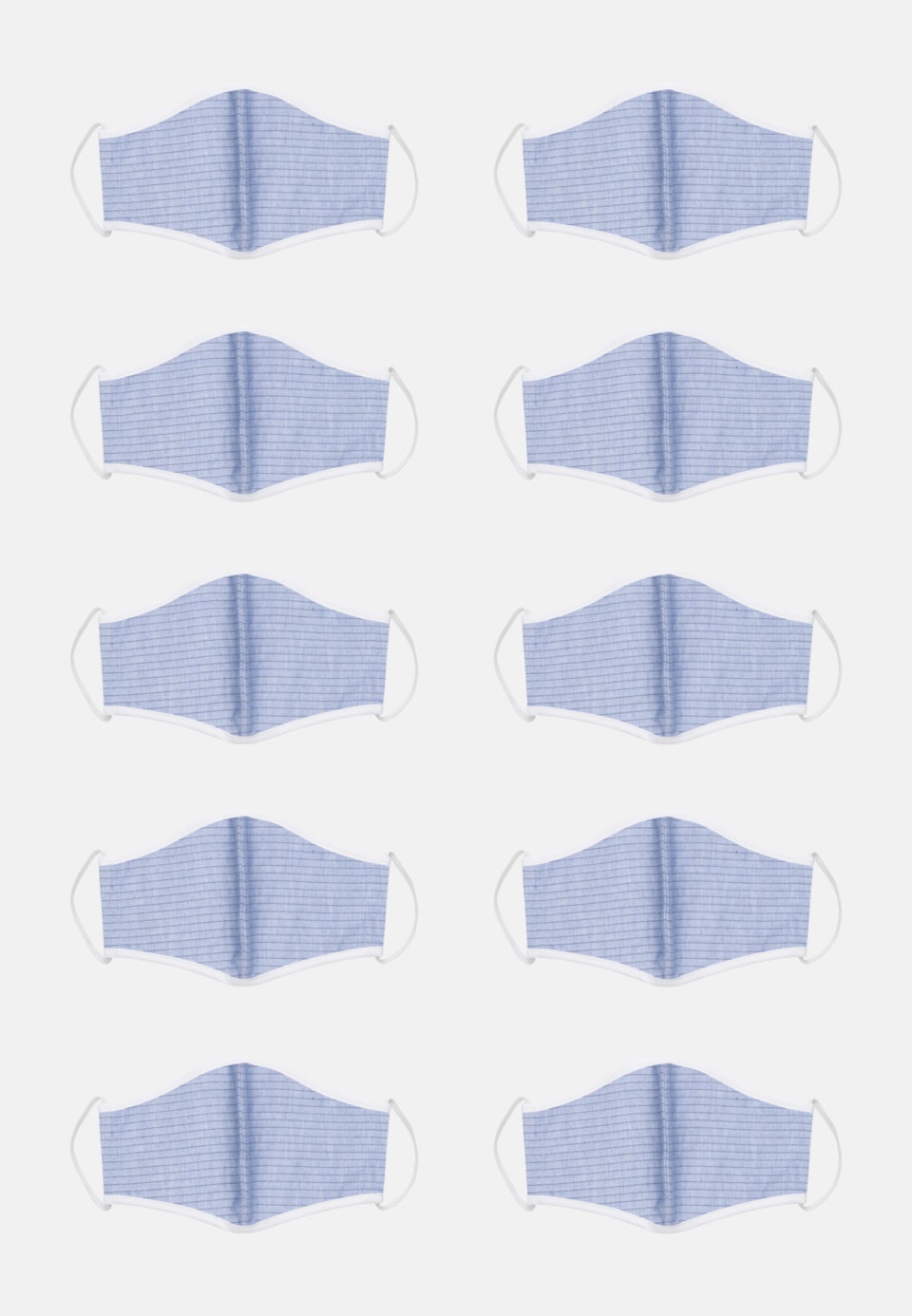 10er-Pack Mund-Nasen-Masken aus 100% Baumwolle in Blau | Seidensticker Onlineshop
