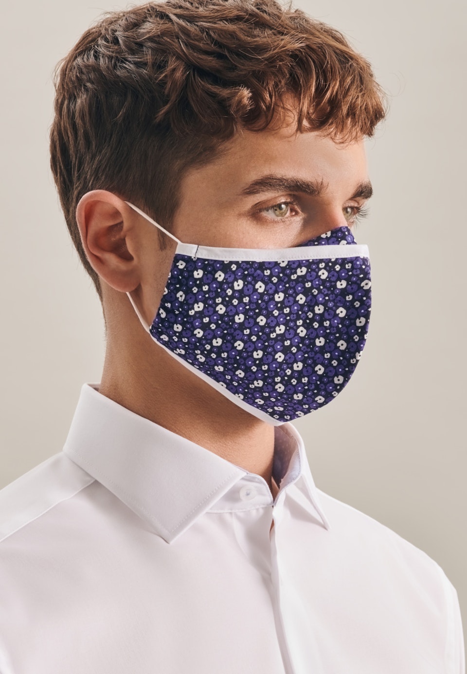 10er-Pack Mund-Nasen-Masken aus 100% Baumwolle in Dunkelblau | Seidensticker Onlineshop