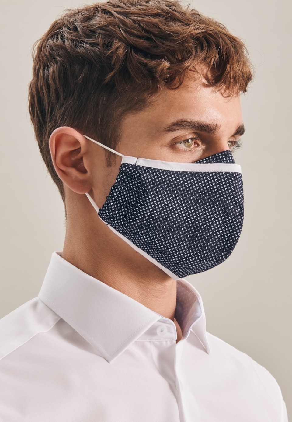 10er-Pack Mund-Nasen-Masken aus 100% Baumwolle in Dunkelblau | Seidensticker Onlineshop