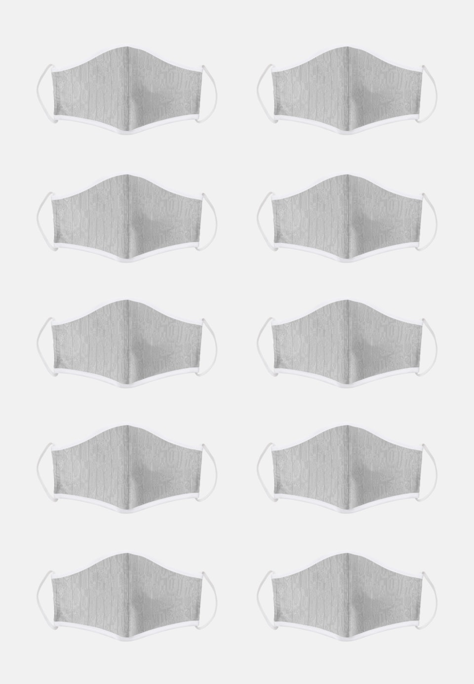 10er-Pack Mund-Nasen-Masken aus 100% Baumwolle in Grau | Seidensticker Onlineshop