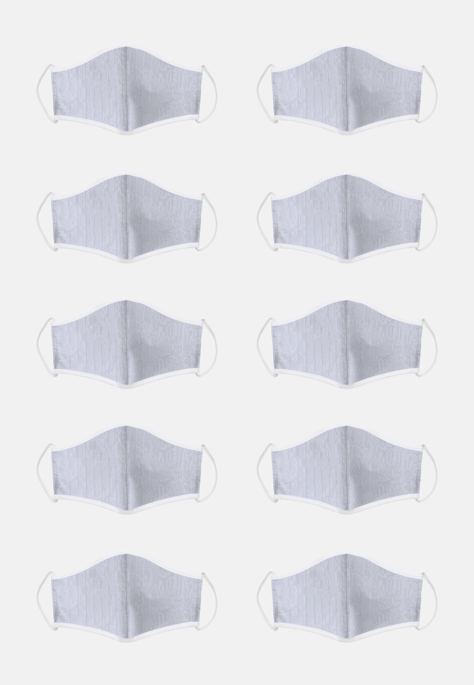 10er-Pack Mund-Nasen-Masken aus 100% Baumwolle in Hellblau | Seidensticker Onlineshop