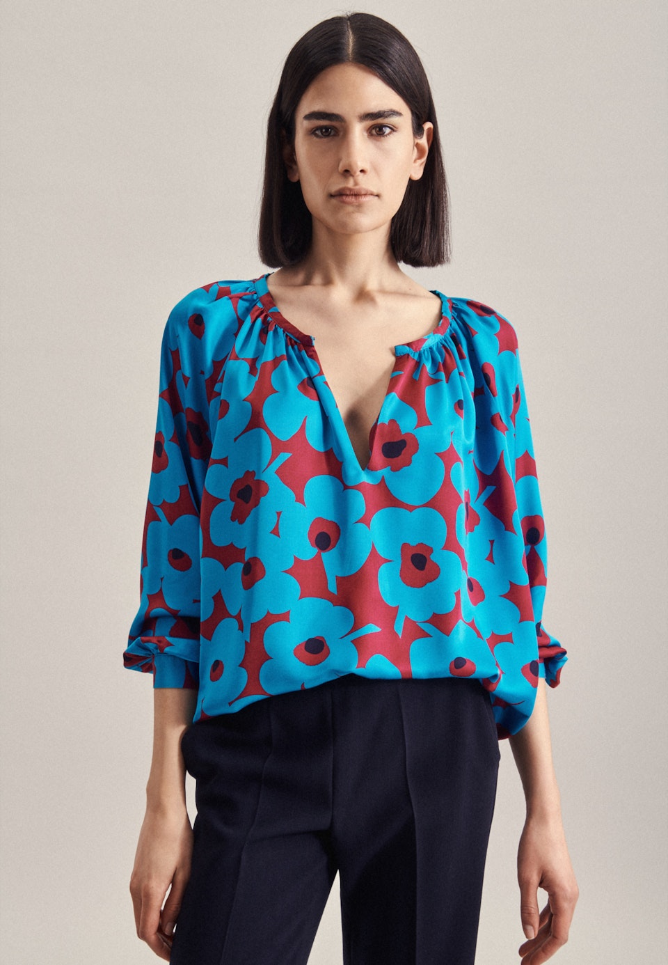 Satin Shirtbluse in Rot | Seidensticker Onlineshop