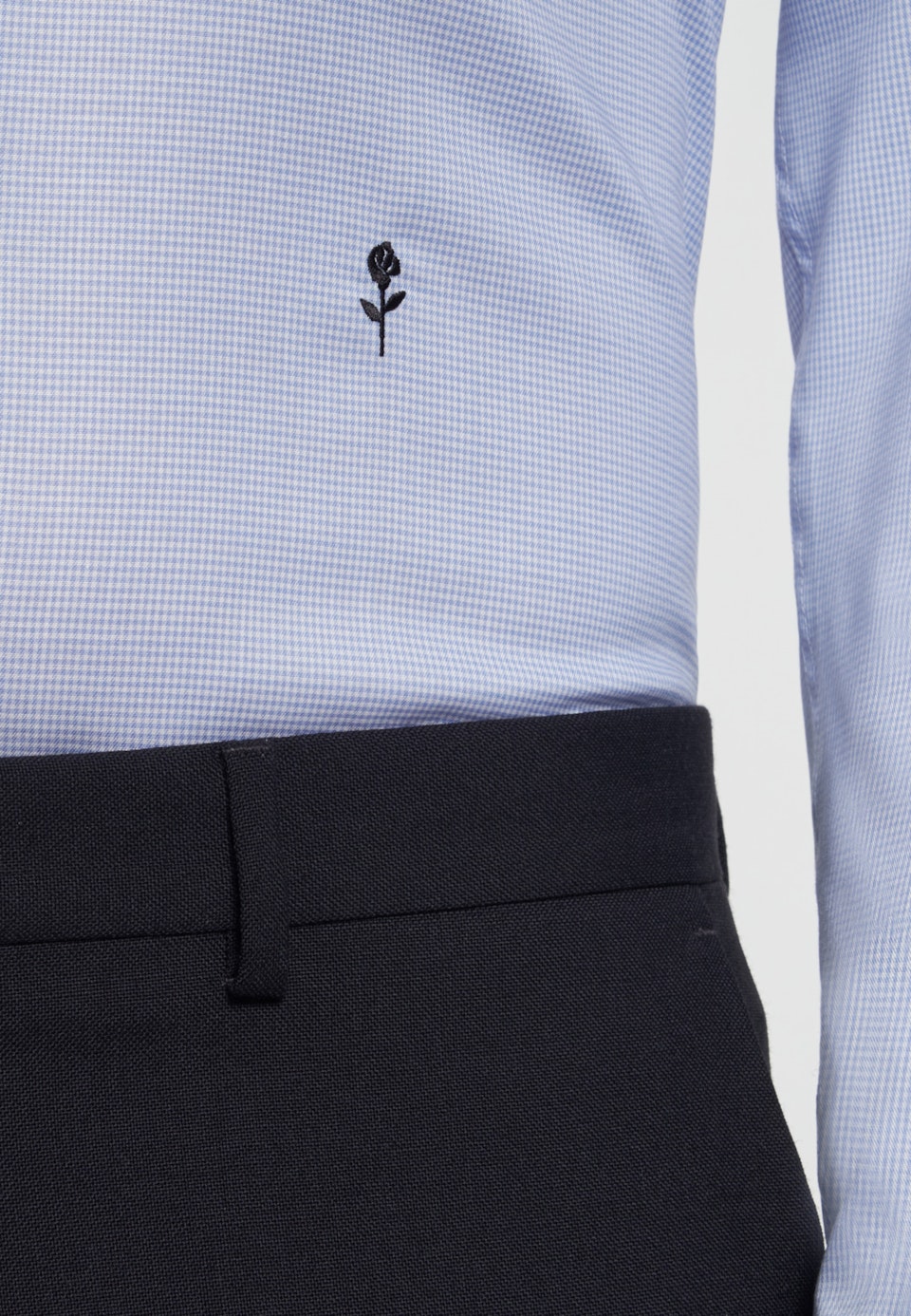 Bügelfreies Twill Business Hemd in Slim mit Kentkragen in Mittelblau | Seidensticker Onlineshop