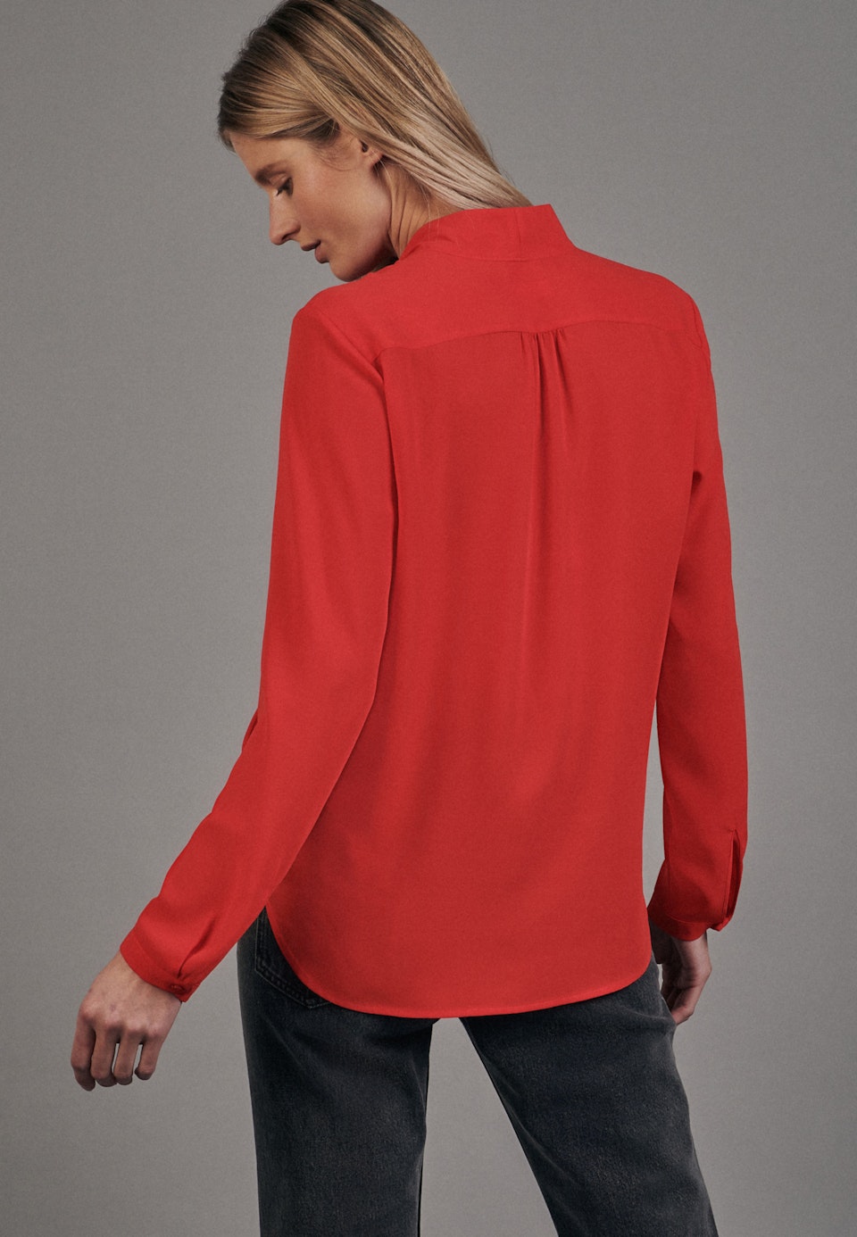 Krepp Wickelbluse aus 100% Polyester in Rot | Seidensticker Onlineshop