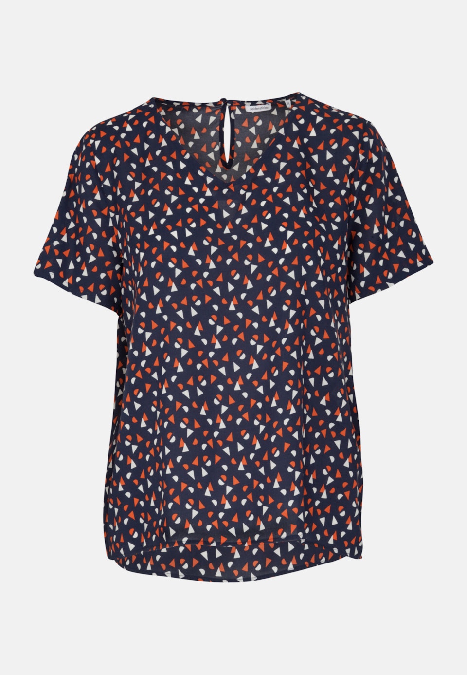 Kurzarm Popeline Shirtbluse aus 100% Viskose in Dunkelblau | Seidensticker Onlineshop