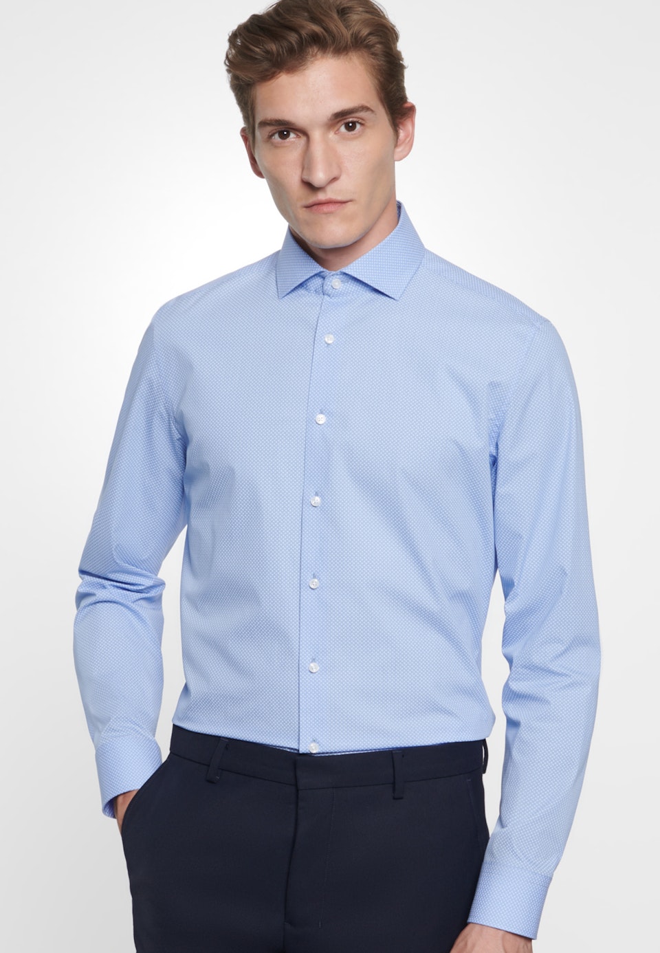 Business Hemd in Slim mit Kentkragen in Hellblau | Seidensticker Onlineshop