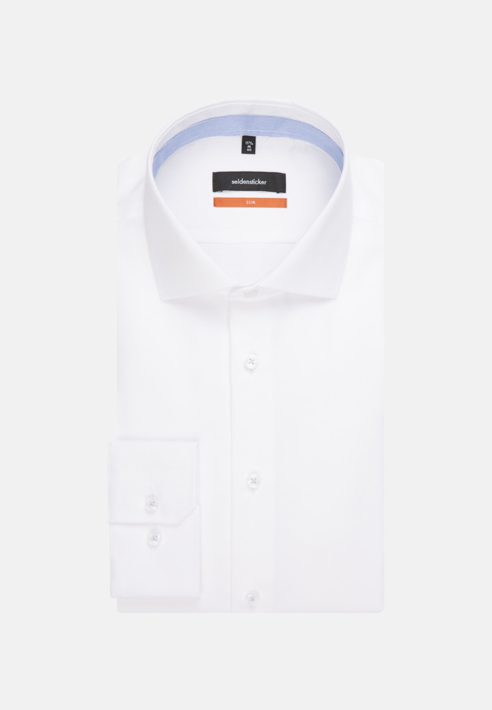 Non-iron Twill Business Shirt in Slim with Kent-Collar in White | Seidensticker Onlineshop