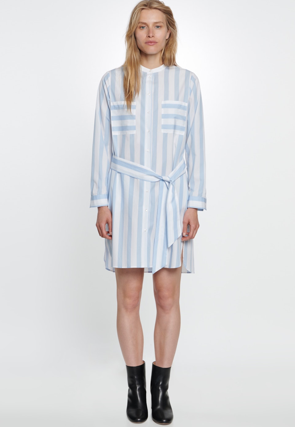 Popeline Midi Kleid aus 100% Baumwolle in Hellblau | Seidensticker Onlineshop