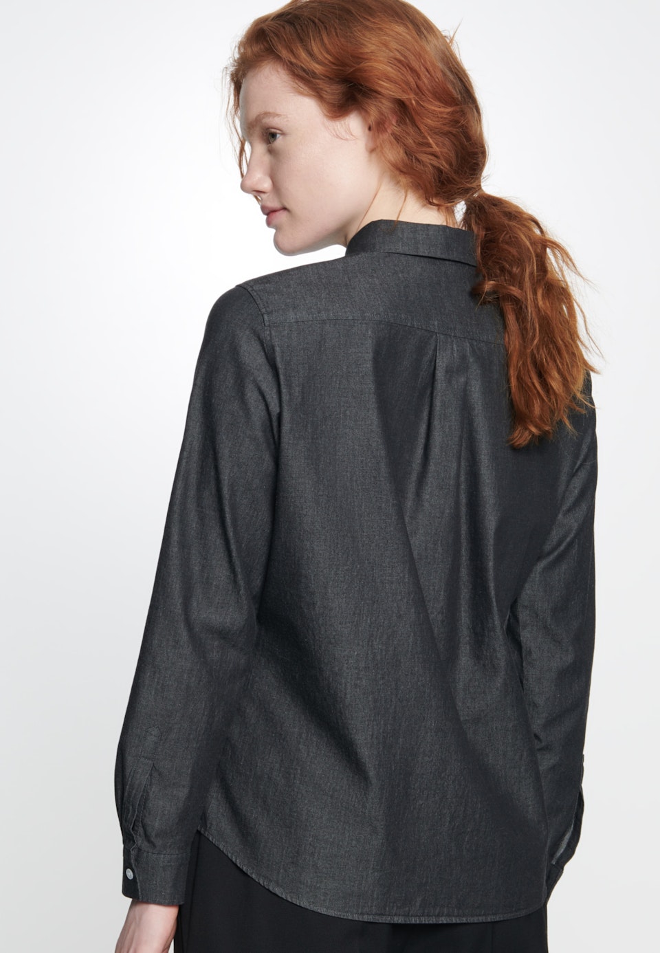 Denim Hemdbluse aus 100% Baumwolle in Grau | Seidensticker Onlineshop
